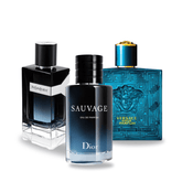 3er-Pack Parfums: Dior SAUVAGE, Yves Saint Laurent Y MEN, Versace EROS
